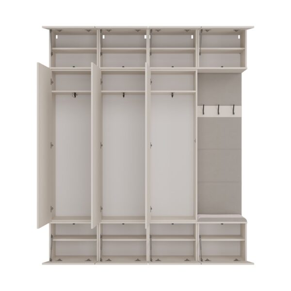 Garderoba Haga IV 3Sz1W Kaszmir 3x Szafa + Wieszak