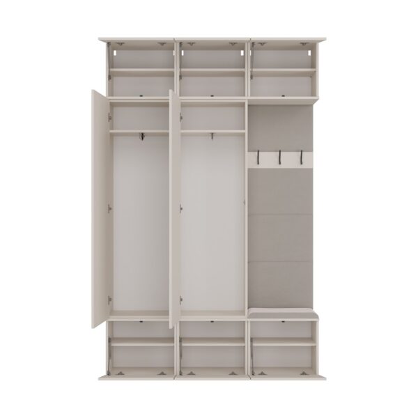 Garderoba Haga III 2Sz1W Kaszmir 2x Szafa + Wieszak