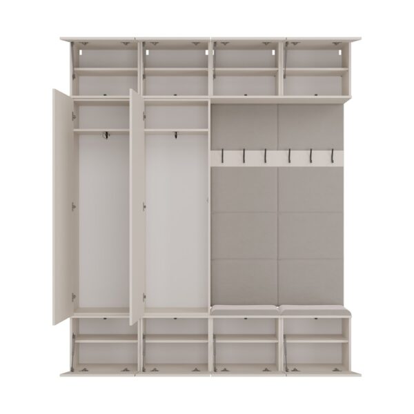 Garderoba Haga IV 2Sz2W Kaszmir 2x Szafa + 2x Wieszak