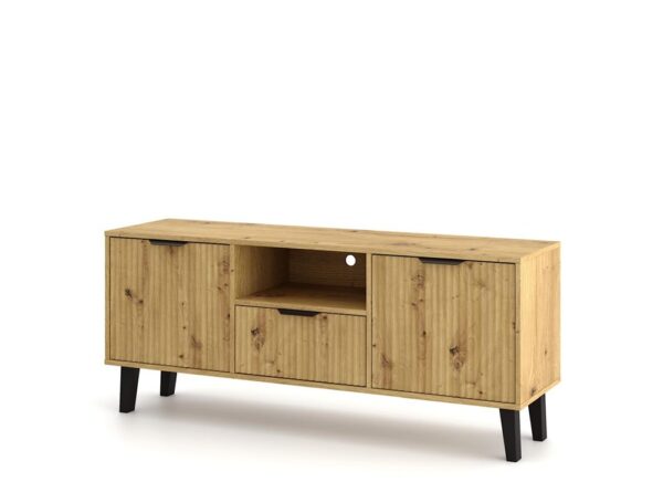 BRYLKA2.jpg Szafka RTV Scandi 2D1S Slim Dąb Artisan