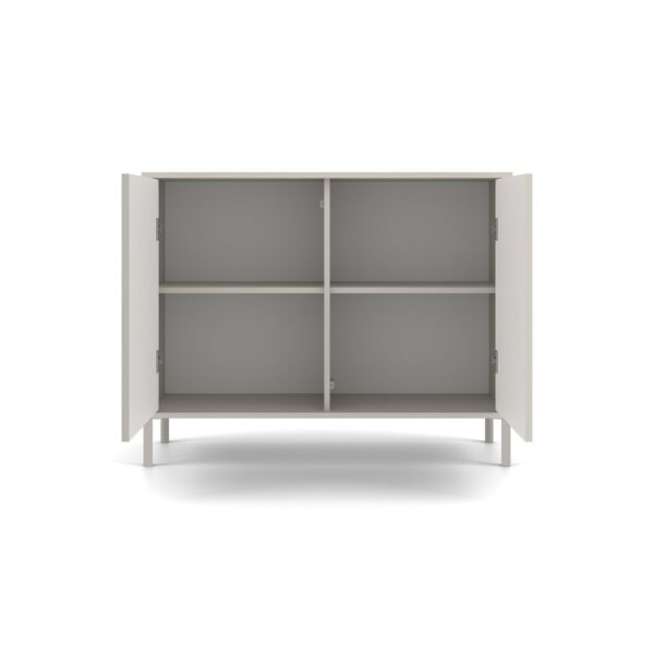 Komoda Kamaro 2D Slim Kaszmir - Ryflowane fronty