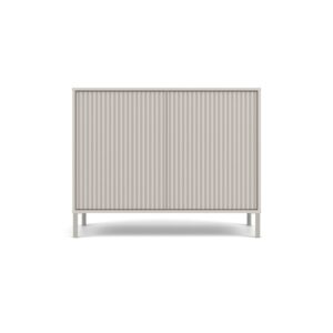 Komoda Kamaro 2D Slim Kaszmir - Ryflowane fronty