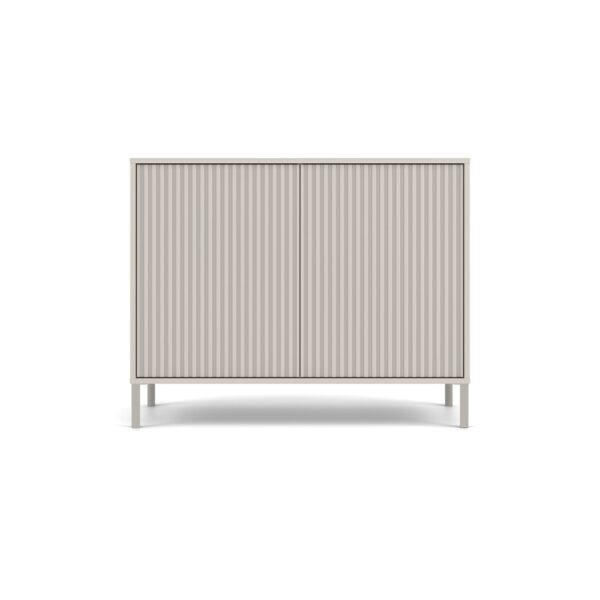 Komoda Kamaro 2D Slim Kaszmir - Ryflowane fronty