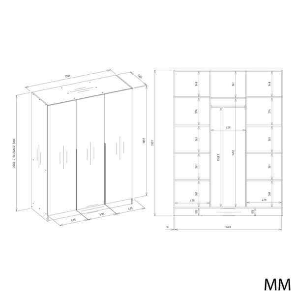 SENSO3DWYMIARY.jpg Szafa Senso 3D 150 Kaszmir