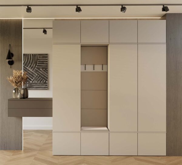 Garderoba Haga IV 3Sz1W Kaszmir 3x Szafa + Wieszak