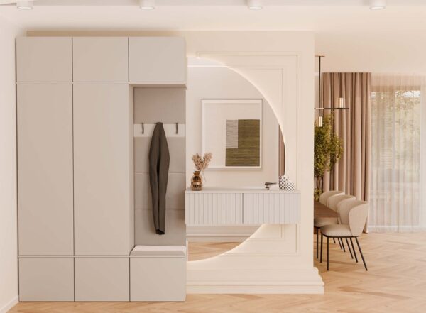 Garderoba Haga III 2Sz1W Kaszmir 2x Szafa + Wieszak