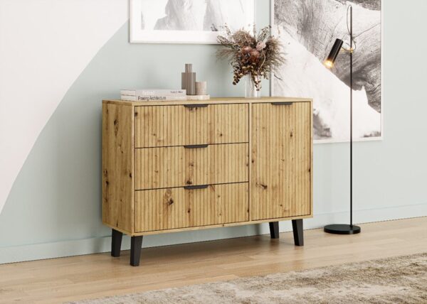 Komoda Scandi 1D3S Slim Dąb Artisan