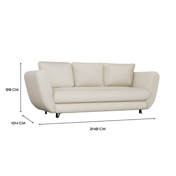 Sofa Saris Beżowa - Czarne nóżki
