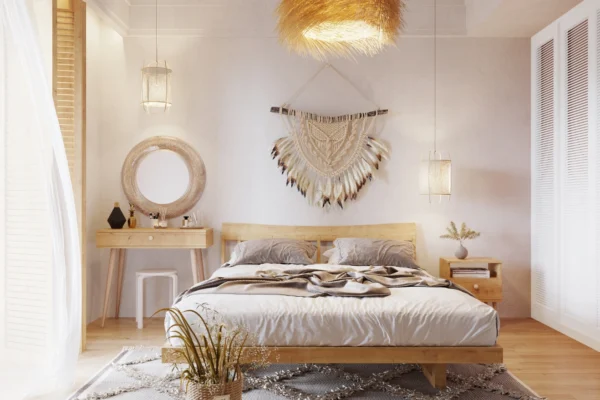 Konsola BOHO z szufladą na wysokich drewnianych nogach + cichy domyk - Dąb Craft złoty