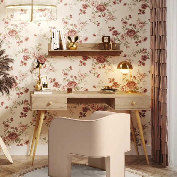 Wisząca półka BOHO 90 cm - Dąb Craft złoty