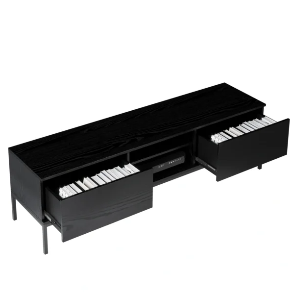 INDUST Szafka Loftowa RTV 170 cm z 2 szufladami i metalowymi nogami