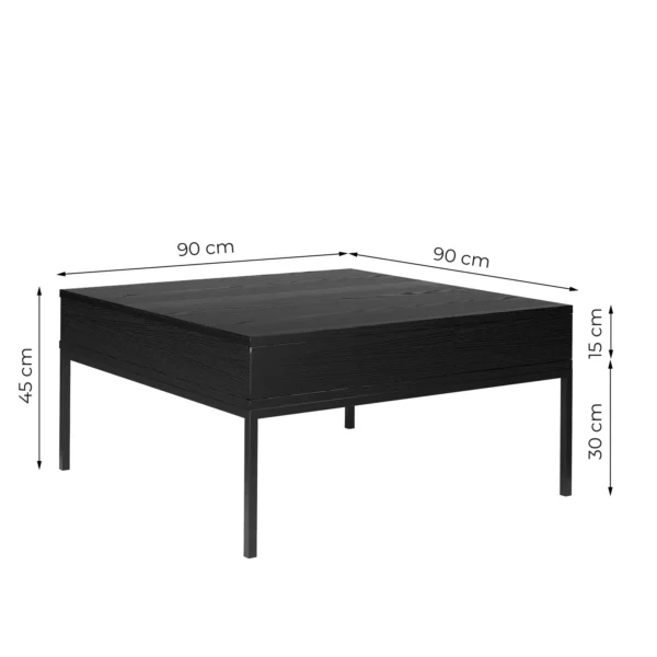 97_4.webp INDUST Ława Loftowa 90 cm z 2 szufladami i metalowymi nogami