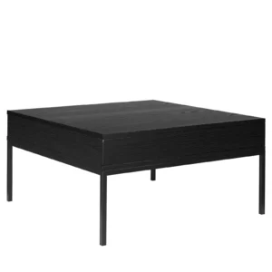 INDUST Ława Loftowa 90 cm z 2 szufladami i metalowymi nogami