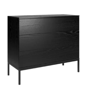 INDUST Komoda Loftowa wąska 100 cm z 3 szufladami i metalowymi nogami