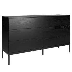 INDUST Komoda Loftowa szeroka 150 cm z 6 szufladami i metalowymi nogami