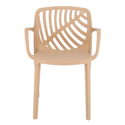 Plastikowe krzesło ogrodowe, uv protection, 79x52,2x55cm, beżowy