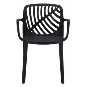 Plastikowe krzesło ogrodowe, uv protection, 79x52,2x55cm, czarny