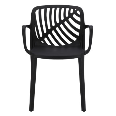 Plastikowe krzesło ogrodowe, uv protection, 79x52,2x55cm, czarny