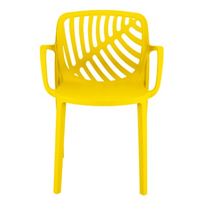 Plastikowe krzesło ogrodowe, uv protection, 79x52,2x55cm, żółty