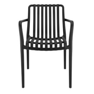 Plastikowe krzesło ogrodowe, uv protection, 81x56x58cm, czarny