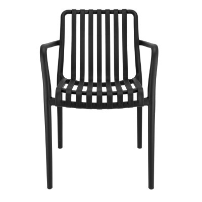 Plastikowe krzesło ogrodowe, uv protection, 81x56x58cm, czarny