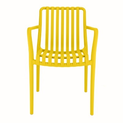 Plastikowe krzesło ogrodowe, uv protection, 81x56x58cm, żółty