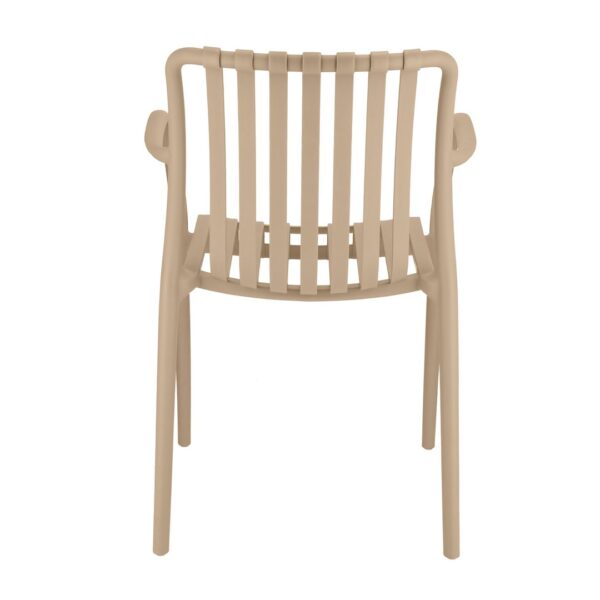 Plastikowe krzesło ogrodowe, uv protection, 81x56x58cm, beżowy